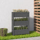 Vidaxl Planning Box 77x25x104.5 cm de pino sólido gris