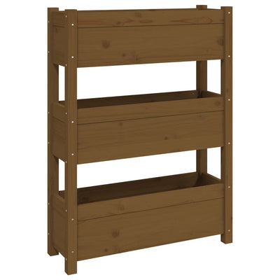 Casella di pianificazione Vidaxl 77x25x104.5 cm Miele di pino solido marrone