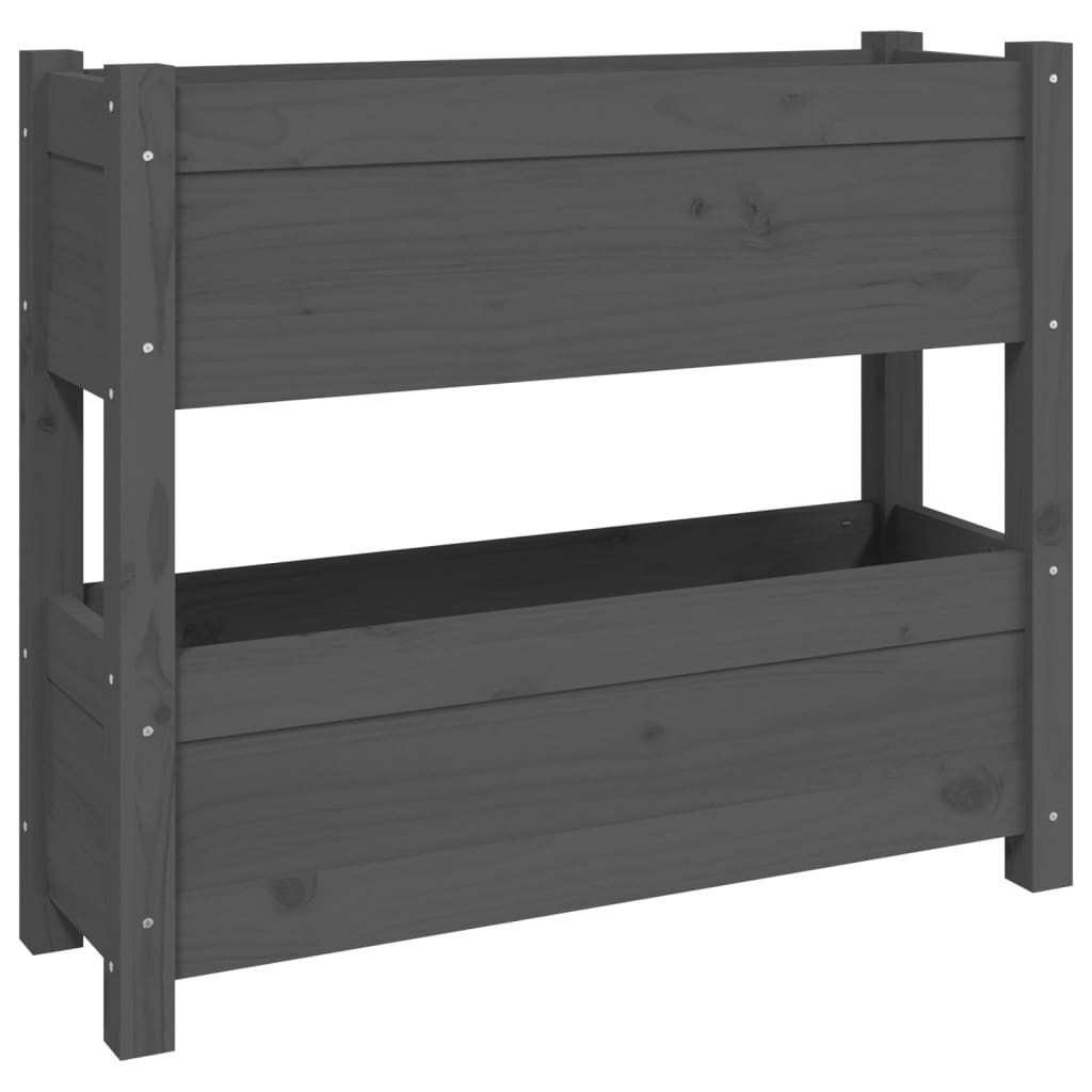 Casella di pianificazione Vidaxl 77x25x66 cm grigio pino solido