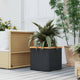 Casella di pianificazione Vidaxl 40x40x40 cm poli rattan nero