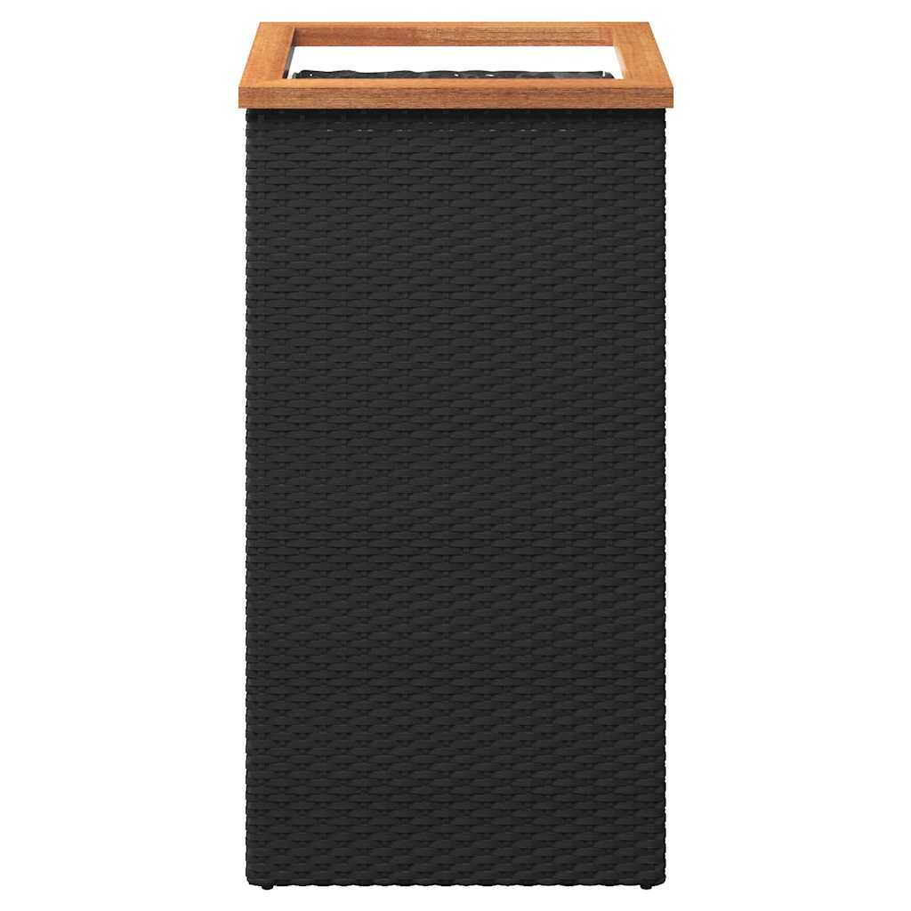 Fioriera Vidaxx 40x40x80 cm in polyrattan nero