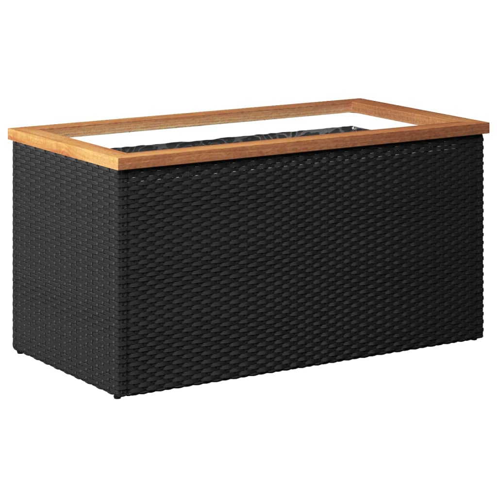 Vidaxx macetero 80x40x40 cm polirratán negro