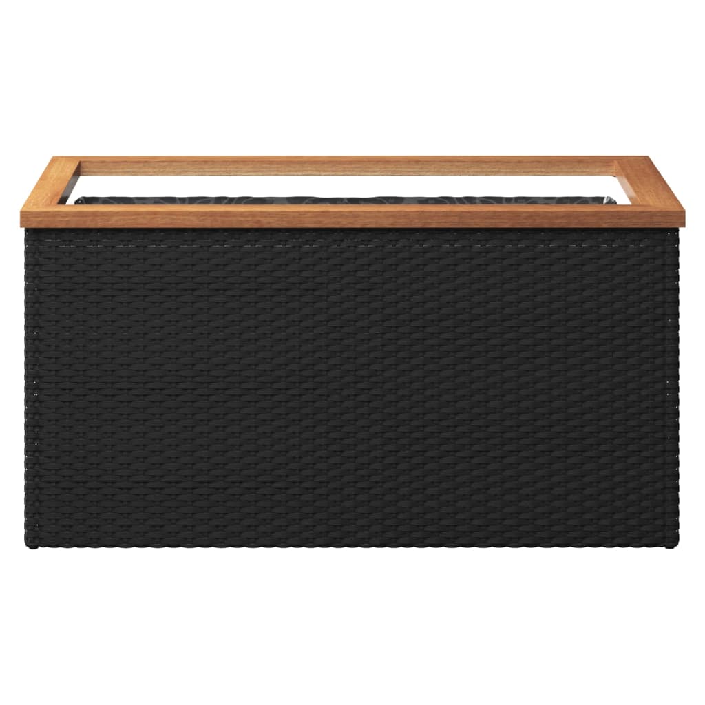 Vidaxx macetero 80x40x40 cm polirratán negro