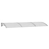 Cola de puerta Vidaxl 300x100 cm gris de policarbonato