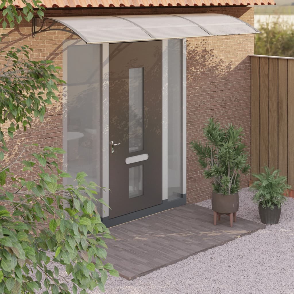 Cola de puerta Vidaxl 300x100 cm gris de policarbonato