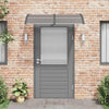 Vidaxl deurluifel 150x100 cm polycarbonaat zwart
