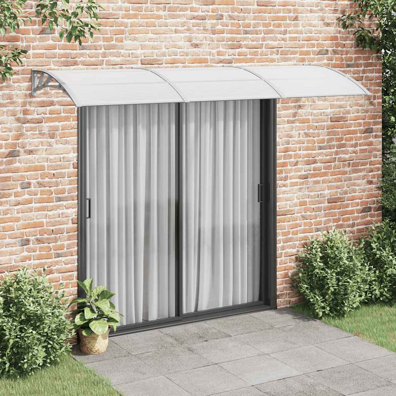 Baldacchino della porta Vidaxl 300x75 cm in policarbonato grigio