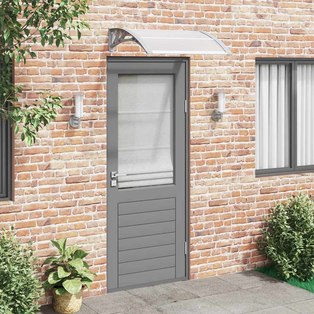 Vidaxl Port Canopy 80x75 cm in policarbonato grigio e trasparente