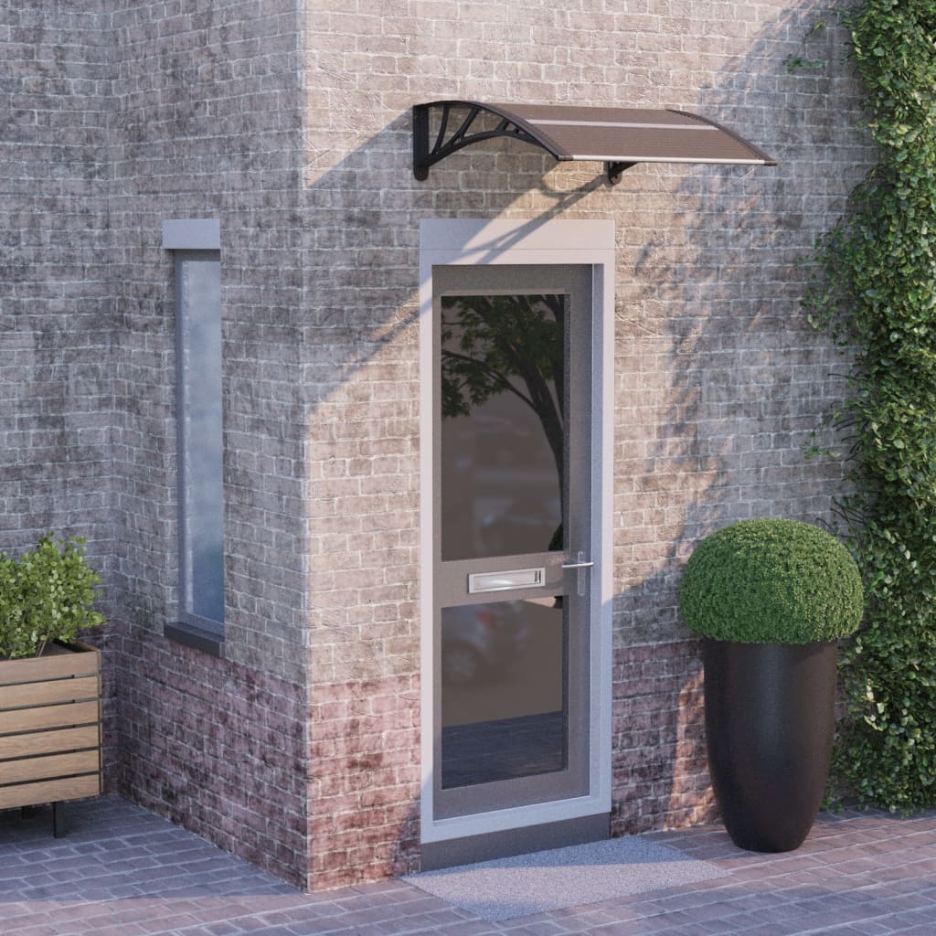 Vidaxl deurluifel zwart 80x75 cm polycarbonaat
