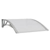 Vidaxl Port Canopy 100x75 cm in policarbonato grigio e trasparente