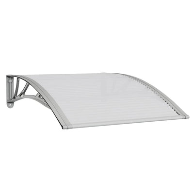 Vidaxl Port Canopy 100x75 cm in policarbonato grigio e trasparente