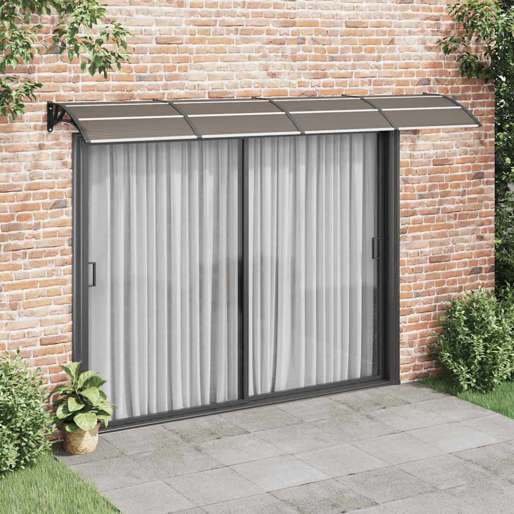 Vidaxl Port Canopy 350x75 cm in policarbonato nero e trasparente