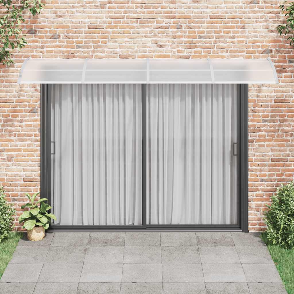 Vidaxl deurluifel 350x75 cm polycarbonaat grijs en transparant