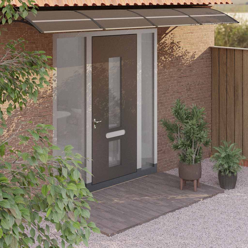 Vidaxl deurluifel 350x75 cm polycarbonaat zwart