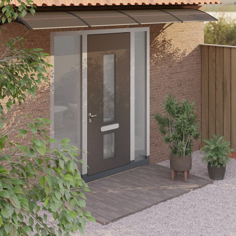 Vidaxl deurluifel zwart 350x100 cm polycarbonaat