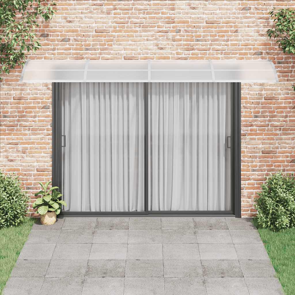 Vidaxl deurluifel 400x75 cm polycarbonaat grijs en transparant
