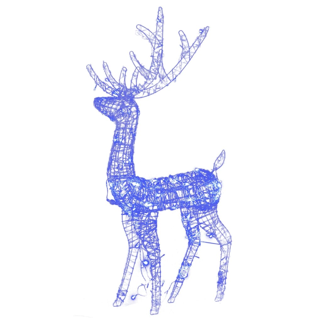 Vidaxl Decorazioni natalizie renne 3 pezzi 120 cm blu acrilico