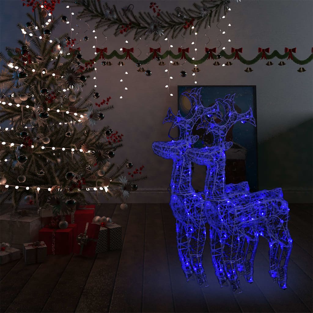 Vidaxl Decoraciones navideñas Reindee 2 PCS 60x16x100 cm acrílico
