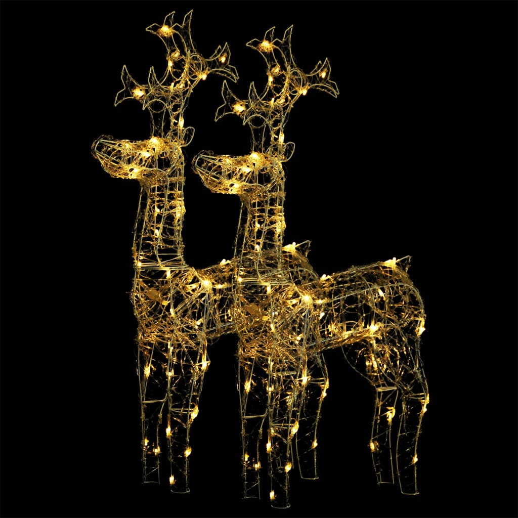 Vidaxl Decoraciones navideñas Reindee 2 PCS 60x16x100 cm acrílico