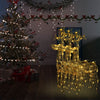 Vidaxl Decoraciones navideñas Reindee 3 PCS 60x16x100 cm acrílico