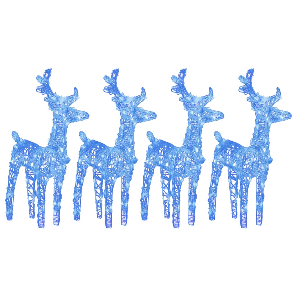 Vidaxl kerstrendieren 4 st 160 led's acryl blauw