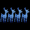 Vidaxl kerstrendieren 4 st 160 led's acryl blauw
