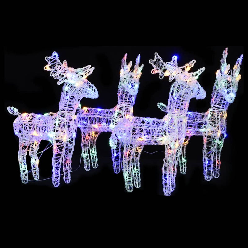 Vidaxl Christmas Animals 4 ST 160 LED ACRILICA Multi -colorato
