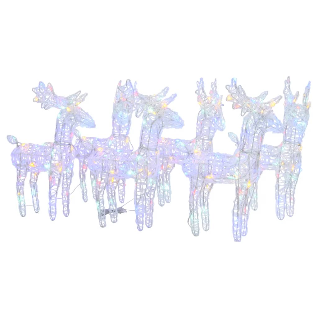 Vidaxl Christmas Animals 6 ST 240 LED ACRYLIC MULTI -COLORADO