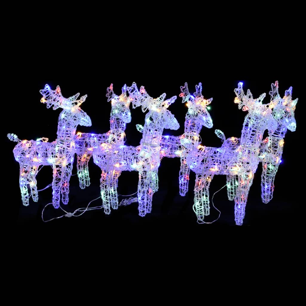 Vidaxl Christmas Animals 6 ST 240 LED ACRYLIC MULTI -COLORADO
