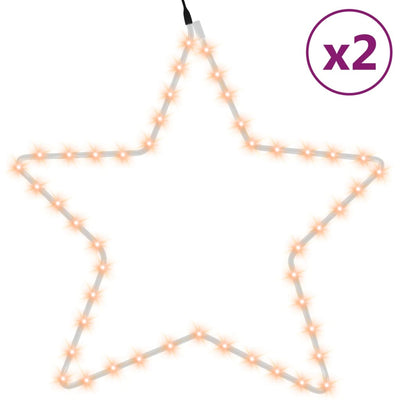 Vidaxl Christmas Figures stelle con 48 LED 2 ST 56 cm Bianco caldo