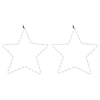 Vidaxl kerstfiguren sterren met 48 led's 2 st 56 cm warmwit