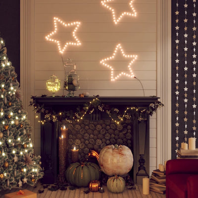 Vidaxl Christmas Figures stelle con 48 LED 3 St 56 cm Bianco caldo