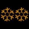 Vidaxl kerstfiguur sneeuwvlok met led's 2 st 38x37 cm warmwit