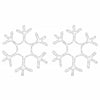 Vidaxl kerstfiguur sneeuwvlok met led's 2 st 38x37 cm warmwit