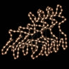VidaXL Kerstfiguur rendier met LED's 3 st 57x55x4,5 cm warmwit