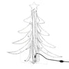 VidaXL Kerstfiguur boom 2 st inklapbaar met LED's 87x87x93 cm warmwit