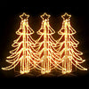 Vidaxl Figura navideña Boom 3 PCS plegables con LED 87X87X93 CM WHITE CALIENTE