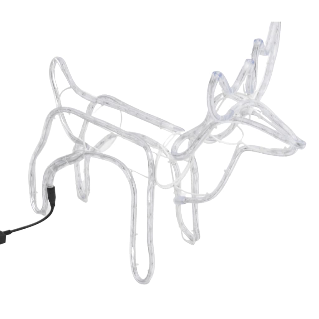 VidaXL Kerstfiguur rendier 2 st 60x30x60 cm warmwit
