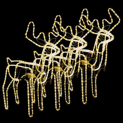 Vidaxl Christmas Figure Reindeer con testa in movimento 3 St Warm White