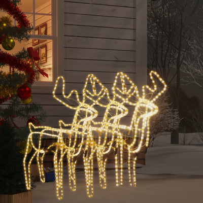 Vidaxl Christmas Figure Reindeer con testa in movimento 3 St Warm White