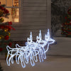 VidaXL Kerstfiguur rendier 3 st 60x30x60 cm koudwit