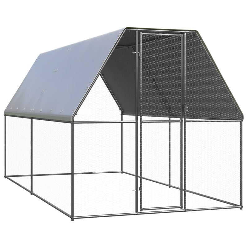 Vidaxl Buitenhok para pollos 2x4x2 M Galvanized Steel