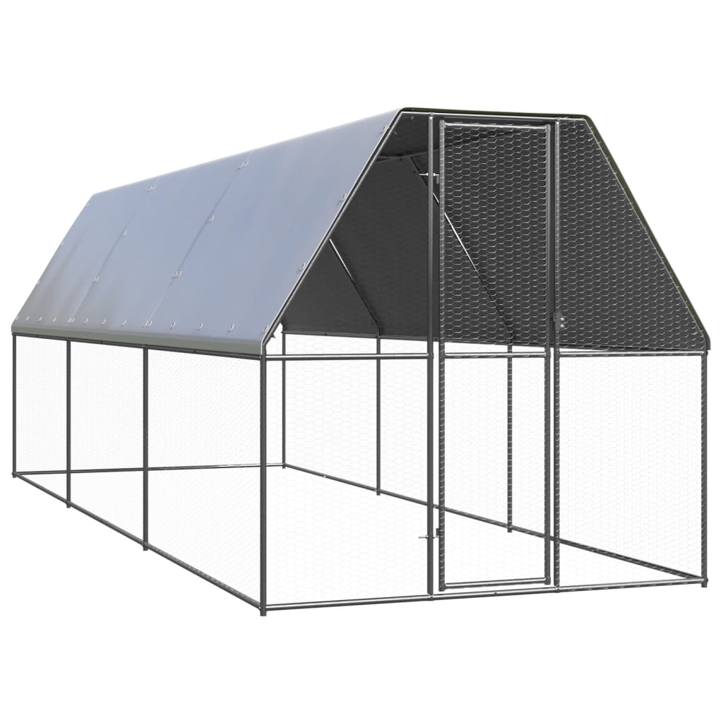 Vidaxl Buitenhok para pollos 2x6x2 M Galvanized Steel