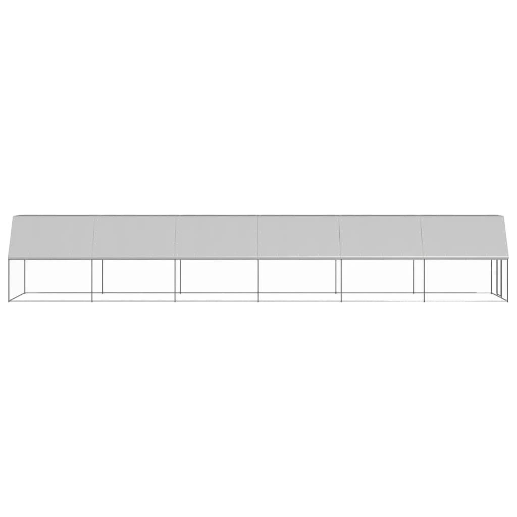 Vidaxl Buitenhok per polli 2x12x2 m Acciaio zincato
