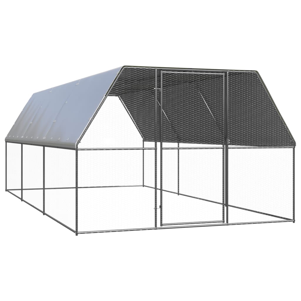 Vidaxl Buitenhok para pollos 3x6x2 M Galvanized Steel
