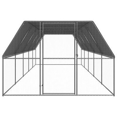 VidaXL Buitenhok voor kippen 3x10x2 m gegalvaniseerd staal