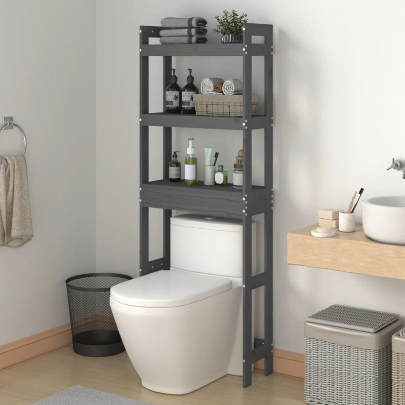 Vidaxl Rack 63x26x171 cm de pino sólido gris