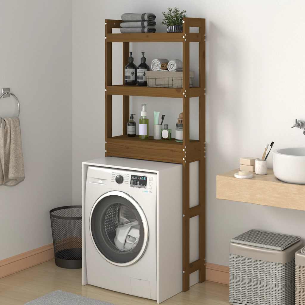 Vidaxl Rack 63x26x171 cm de pino sólido marrón
