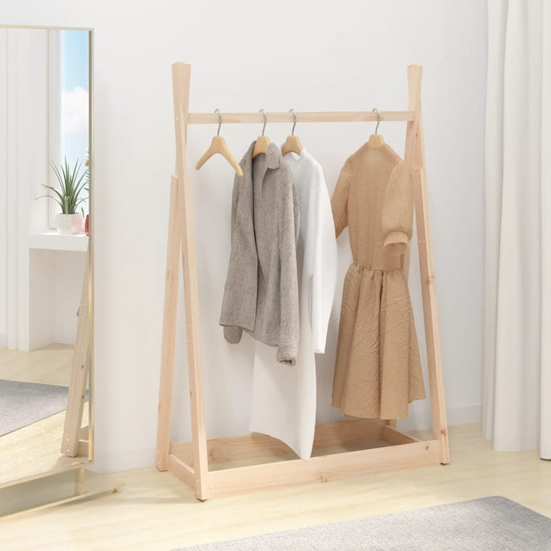 Rack per abbigliamento vidaxl 100x45x150 cm pino solido