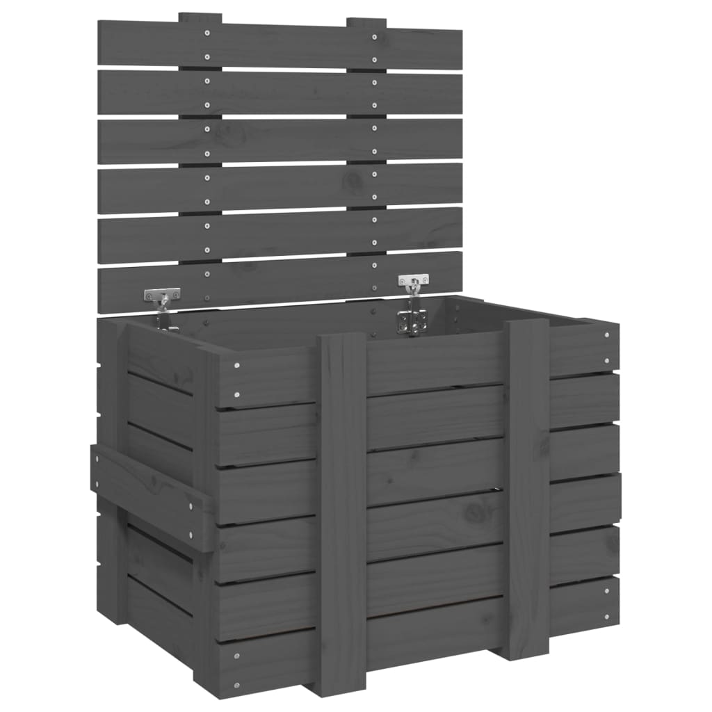 Vidaxl Box de almacenamiento 58x40.5x42 cm de pino sólido